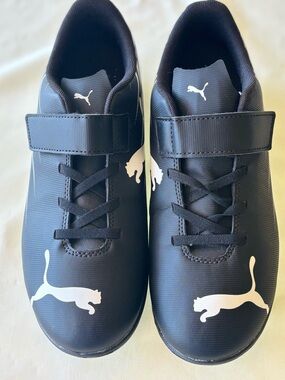 Puma Black Sneakers with White Puma Logos